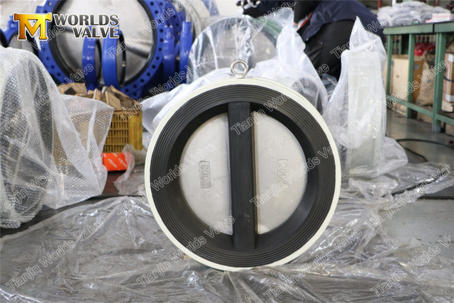 Revestimento de borracha EPDM completo Revestimento de retenção de placa dupla Válvulas de retenção para água do mar