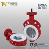 Válvula borboleta wafer de assento de PTFE de corpo dividido com disco CF8M