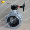 CF8 SS304 CF8M SS316 Válvula de borboleta de flange duplo de aço inoxidável