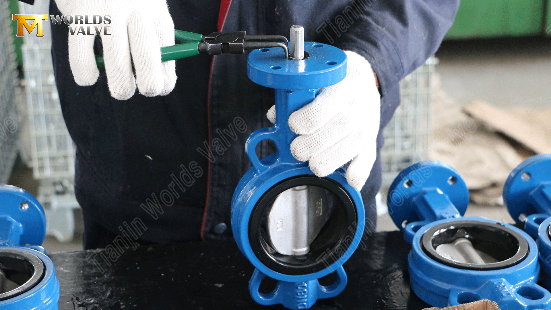 Válvula borboleta Wafer com disco CF8 e sede NBR | Personalização de materiais flexíveis